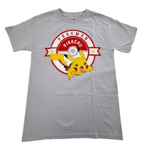 Men's Nintendo Pokemon Pikachu Graphic Print T-shirt in Slate Gray